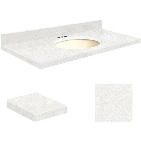 Transolid Quartz 31 X 22 Bathroom Vanity Top With Eased Edge 4 Transolid Quartz 31 X 22 Bathroom Vanity Top With Eased Edge 4 Centerset And Biscuit Bowl Available In Various Colors