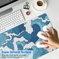 thumbnail image 4 of Blue Waves &nbsp;mouse Padswaterproofno Slip&nbsp;for Office Home Work GamingmousepadRubber Base Mousepad with Stitched Edges 31.5x11.8inches, 4 of 7