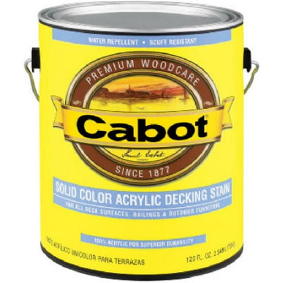 Cabot Samuel 1808-05 QT- Medium Base- 100 Percent Acrylic- Solid Color Decking Stain
