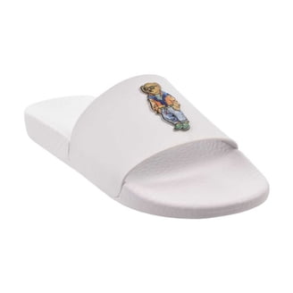 Polo by Ralph Lauren White Slide with Navy Polo Player Logo Polo Ralph Lauren Men main image 3