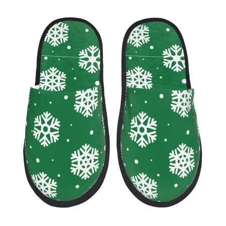 Balery Snowflake Slient Indoor Furry Fleece Comfort House Shoes Soft Non-Slip Home Shoes Cotton slippers House Slippers-- Medium
