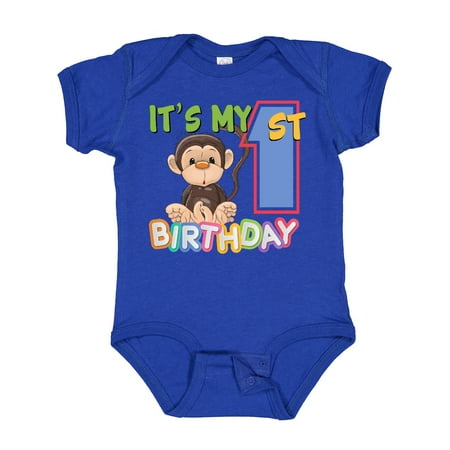 

Inktastic Monkey First Birthday Gift Baby Boy or Baby Girl Bodysuit