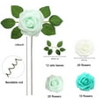 thumbnail image 6 of 50 PCS Shades of Green Artificial Flowers Real Looking Faux Foam Fake Roses with Stems for Wedding Decoration Bridal Shower Centerpieces Arrangements Party Tables Decor, 6 of 6