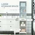 thumbnail image 4 of kleankin Armoire de Rangement de Salle de Bain Colonne à Linge avec 3 Étagères Ouvertes Blanc, 4 of 10