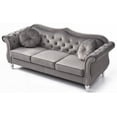 thumbnail image 5 of Modern Simple Fabric Sofa 220cm with Soft Velvet Cover and Durable Hardwood Frame, 5 of 6