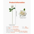 thumbnail image 5 of KFFKFF Synthetic Blooms, Set of 60 Lifelike White Foam Imitation Roses, White Counterfeit Bridal Shower with Stalks for Custom Wedding Bouquets, Household Centerpiece Designs, 5 of 9