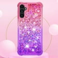 thumbnail image 2 of Compatible with Samsung Galaxy A14 5G Case Glitter Liquid Galaxy A14 5G Case for Girls Women Shiny Flowing Love Heart Clear Shockproof Case for Samsung A14 5G Liquid Lavender, 2 of 13