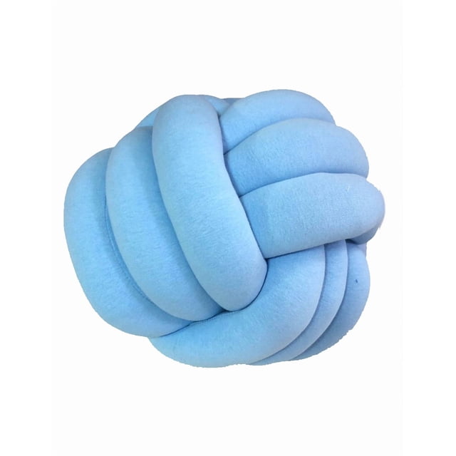 Cojín Personalizado Nudo Bola Decoración Hogar Color Azul