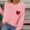 #127-Hot Pink, variant on Woman's Long Sleeve Pullover Top, Solid Color Round Neck, Casual Elegant and Versatile for Daily Wear and Autumn Winter