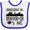 White and Royal, variant on Inktastic Denver Colorado Someone Loves Me Skyline Boys or Girls Baby Bib