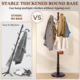 thumbnail image 4 of PUKNLY Wooden Coat Rack Freestanding, Hall Tree Hanger with Resin Hooks, Adjustable Heavy Duty Coat Stand for Hanging Clothes, Bags, Hats, and Umbrellas in Living Room, Bedroom, Entryway, and Hallway, 4 of 8