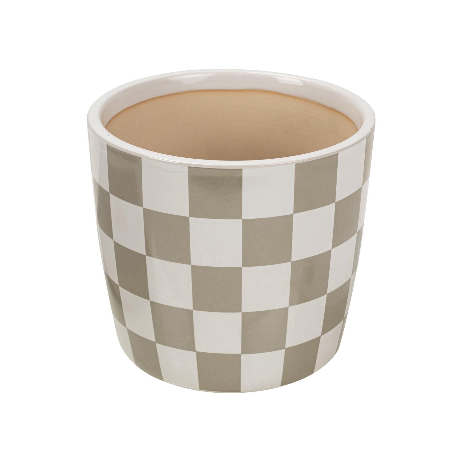 Mainstays 6 inch Gris Check planteur MS 6 in. gris Check planteur