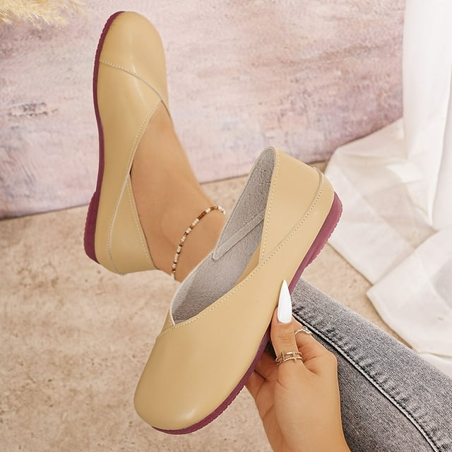 Mevxay Chaussures Plates à Lacets Confortables pour Femmes, à Bout Rond, à Blocs de Couleur, Mode et Décontractées, Brun, Taille 7