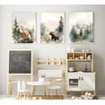 thumbnail image 3 of Framed Woodland Nursery Canvas Wall Hieng Animals Wall Decor Forest Prints Posters Deer Bear Fox Watercolor Pictures Paintings for Boys Room Girls Room, 3 of 6