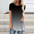 thumbnail image 2 of Gradient Color Womens T Shirts 2026 Summer Fashion Short Sleeve Crewneck Loose Tees Tunic Top, 2 of 5