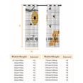 thumbnail image 6 of Fsddascl Farmhouse Bee Blackout Curtains for Bedroom/Living Room, Thermal Insulated Kitchen Curtains, Pastoral Country Bee Grey Wooden Grommet Darkening Window Treatment Drapes 52"x72"x2, 6 of 6