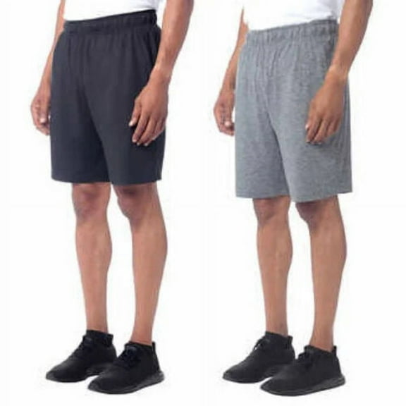 Russel athletic Strech Shorts Mens (Black/Gray, Medium)