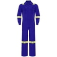 thumbnail image 3 of TiaoBug Mens Reflective Safety Mechanics Jumpsuits High Visibility Workwear Lightweight Coveralls Blue 3XL, 3 of 7