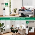 thumbnail image 3 of Allesin No Drill Motorized Cellular Shades Quiet Motor 45dB Smart Honeycomb Blinds with App and Voice Control Rechargeable Solar Option Aluminum Rails(30" W x 64" H, 100% Blackout Silver White), 3 of 9