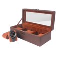 thumbnail image 2 of Cuero 5 Ranuras Brazalete Joyas Reloj Caja de regalo Estuche Organizador de café Hugo Cajas de reloj, 2 of 8