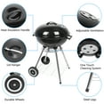 thumbnail image 4 of Charcoal Grills, 18'' Premium BBQ Charcoal Grill with Air Vents, Portable BBQ Grill with Metal Grates, Outdoor Charcoal BBQ Grill with 2 wheels for Patio, Porch, Picnic, S9425, 4 of 8