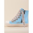 thumbnail image 3 of Women Lace Up Zip Side High Top Skate Shoes, Sporty Outdoor Sneakers, 3 of 4