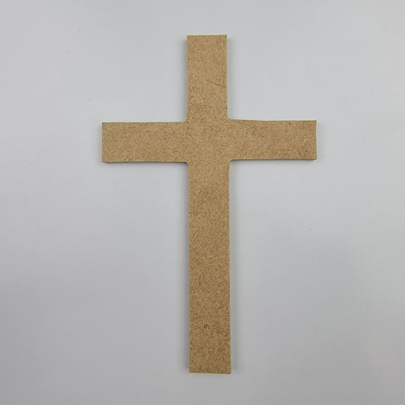 5"Traditional Wall Cross #44, Unfinished Wood Art Shape by Wooden Craft Cutouts
