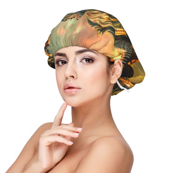 Sigee Realistic Style Forest Dinosaur for Hair Wrap Adjustable Sleep Cap for Hair Protection and Comfort, Adjustable Night Cap for Women
