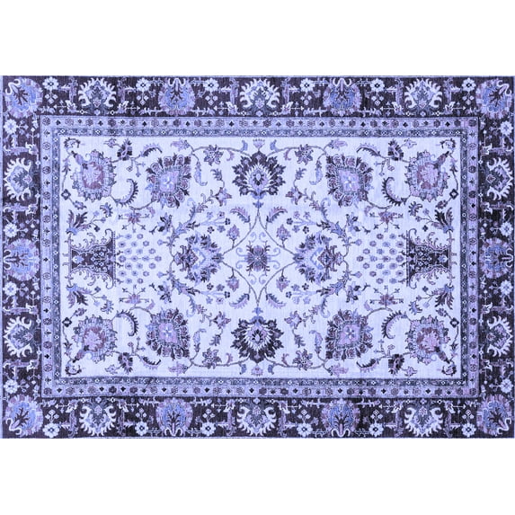Ahgly Company Indoor Rectangle Oriental Blue Traditional Area Rugs, 3' x 5'