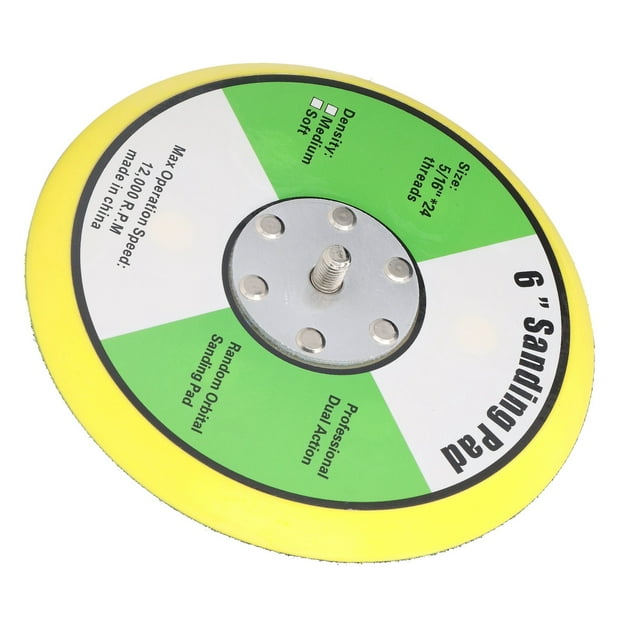Hook And Loop Backing Plate, Fast Oscillation Speed Steel Struts Air Sander Backing Pad Withstand High Frequency Flexible Or Rigid For Woodworking For Sanding 2in M6x1 Thread