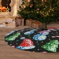 thumbnail image 2 of Cauagu 30" Christmas Tree Skirt Disco Mirror Ball Snowman Pattern Christmas Tree Decorations Tree Mat for Xmas Decorations Occasion Holiday Home Decor -30", 2 of 7