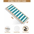 thumbnail image 4 of Stair Treads for Wooden Steps, Teal Striped Peel and Stick Stair Treads with Adhesive, Simple Art Vertical Stripe Farmhouse Non Slip Indoor Stairs Runner Rugs Mats for Elders Dogs 8"x30" 7PCS, 4 of 7