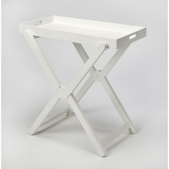 Edna White Tray Table