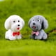 thumbnail image 2 of Injueey Decoraciones Perro Teddy Resina Miniaturas Adornos Estatua Cachorro Juguetes Artesanías Micro Dormitorio Animal Colgantes Jardín Artesanía Blanco, 2 of 6