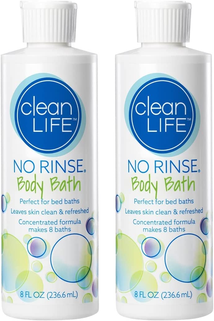 Clean Life No Rinse Body Wash Leaves Skin Clean & Moisturized, Odor