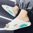 thumbnail image 5 of Men's Beach Slippers with Soft Low Arch Support Comfortable Thick Sole Anti Slip Easy To Clean, 5 of 5