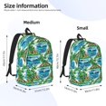 thumbnail image 2 of Disketp Hawaii Palms print Canvas Backpack Lightweight Travel Daypack Student Rucksack Laptop Backpack-, 2 of 5