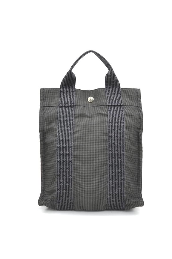 Pre-Owned Hermes Herms Air Line Ad PM Backpack in Dark Gray and Silver, Women's, e61093g