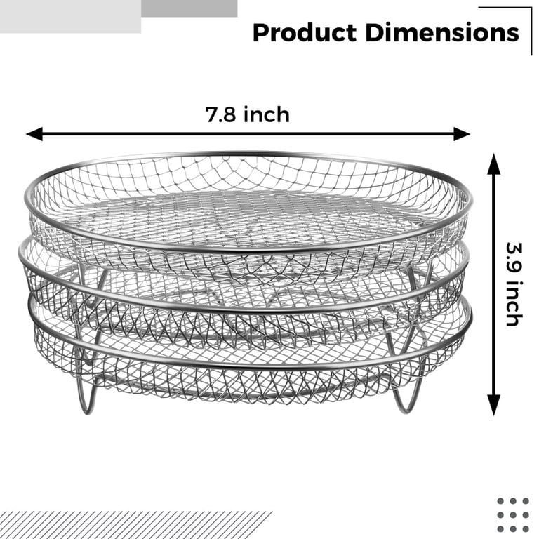 Multi-layer Air Fryer Cooking 3-Layer Stackable Air Fryer Dehydrator ...