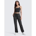 thumbnail image 3 of Pantalones CRZ YOGA Livianos de Pierna Recta con Fruncido Grande, 3 of 7