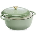 thumbnail image 3 of Best Choice Products 7.5 Quart Enamel Cast-Iron Dutch Oven, Heavy-Duty Cookware w/ Dual Handles, Lid - Sage Green, 3 of 9