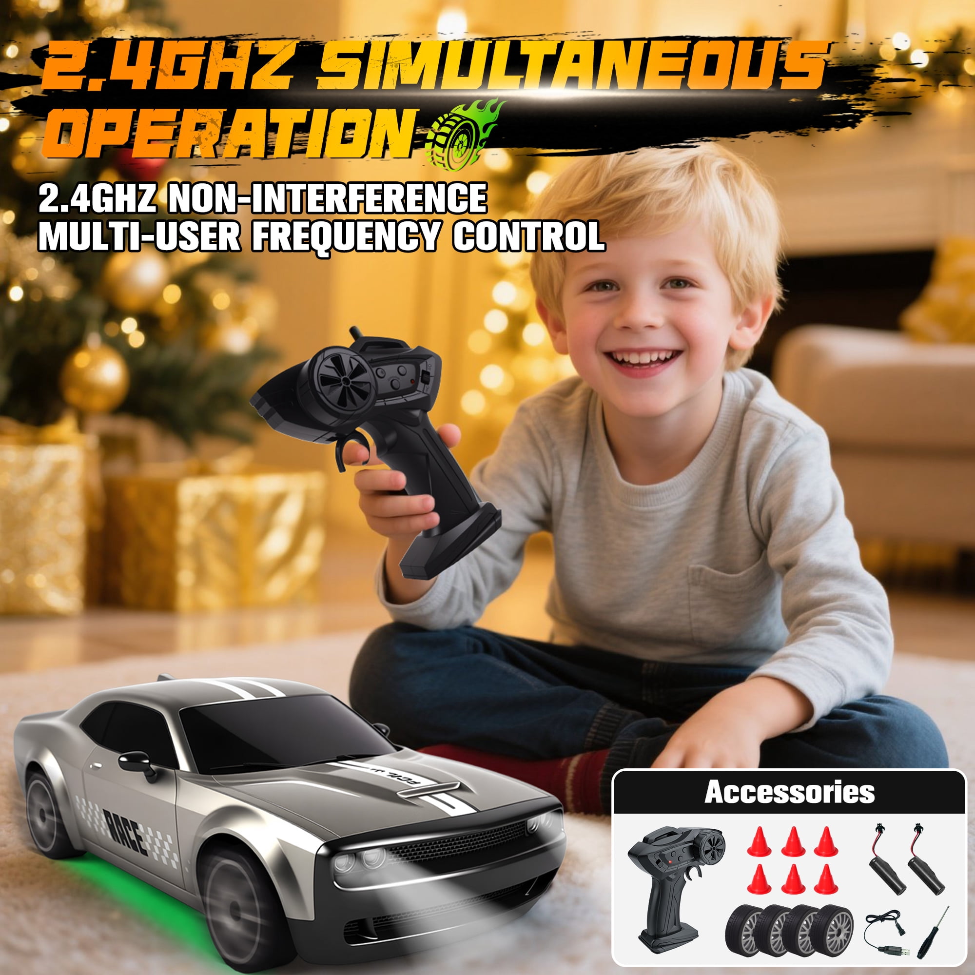 Remote Control Car - 1:14 Alloy High Speed Fast RC, 25 KM/H RC Racing Cars, RC Drift Car for Kids Adults , Off Road Variable-Speed Vehicle with 2 Rechargeable Battery