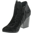 thumbnail image 2 of Static Footwear Brock-2 Women's Almond Toe Side Zipper Block Middle Heel Ankle Booties, 2 of 4