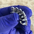 thumbnail image 4 of Real Solid 925 Sterling Silver Grillz Baguette CZ Bling Ice Grills For Bottom Six Teeth, 4 of 8