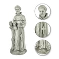 thumbnail image 5 of LuxenHome Grey MgO Saint Francis Indoor/Outdoor Statue, 5 of 5