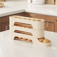 thumbnail image 4 of Rack Storage Solution for Kitchen - Large Capacity Food Grade Refrigerator Egg Holder with Auto Roll Design Side Door Fit Stackable Egg Organizer for Fridge, 4 of 7