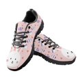 thumbnail image 1 of Zapatos de malla con cordones y estampado de conejito, zapatillas informales transpirables, regalo para niñas, zapatos planos cómodos y ligeros para mujer, 1 of 6