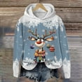 thumbnail image 2 of WILLBEST Sudadera con Capucha Oversize para Mujer, Estilo Casual, con Estampado Navideño de Ciervos con Cabeza Grande y Copos de Nieve, Cuello Redondo, Manga Larga y Diseño Ligero X-Grande, 2 of 4