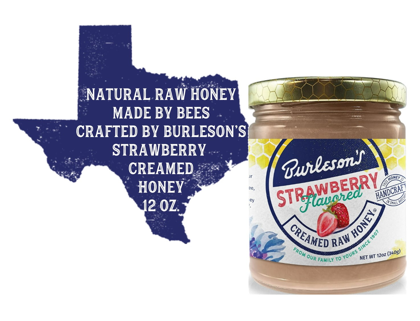 (3 pack) Burleson's Strawberry Creamed Honey