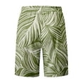thumbnail image 5 of JULMCOMO Mens Board Shorts Summer Hawaiian Elastic Waist Work Shorts Summer Tropical Print Casual Surfing Shorts with Pockets Mint Green M, 5 of 5
